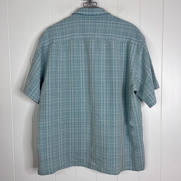 Paradise Collection Teal Blue‎ and White Buttondown Casual Shirt SZ XL - Picture 4 of 7